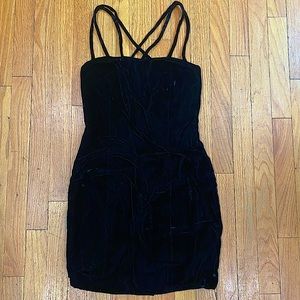 Vintage velvet little black dress